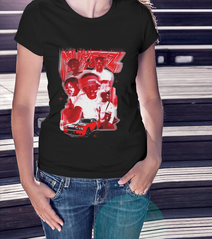 Muyeez Red Dodge Challenger Car Scene T-Shirt