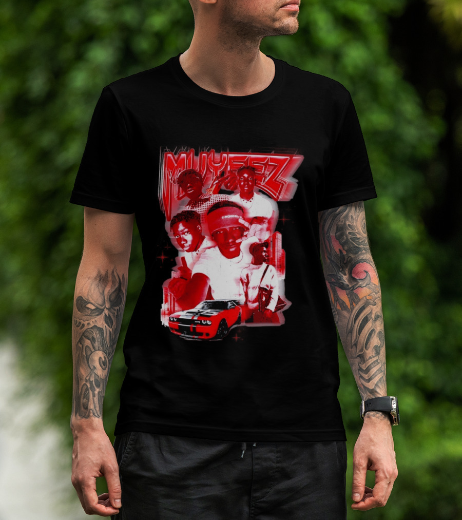 Muyeez Red Dodge Challenger Car Scene T-Shirt