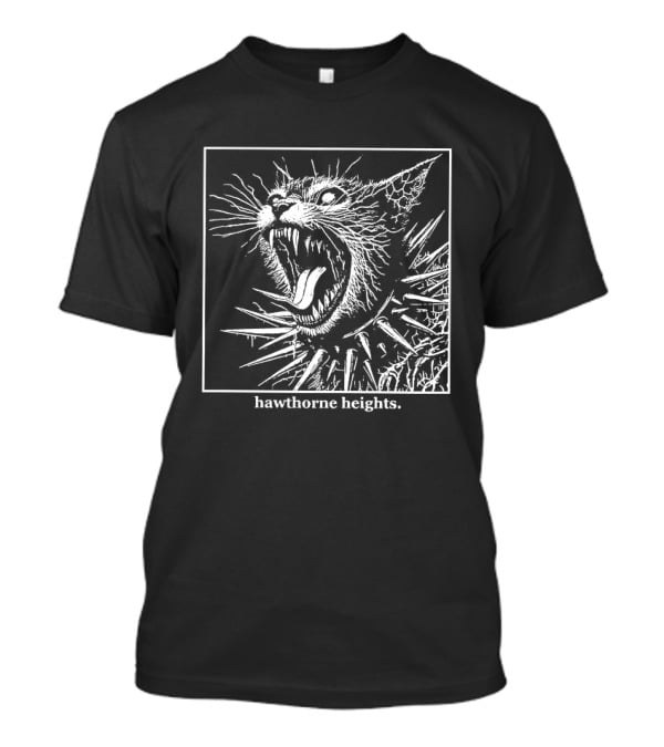 Hawthorne Heights Goth Cat Feline Roar Spikes T-Shirt