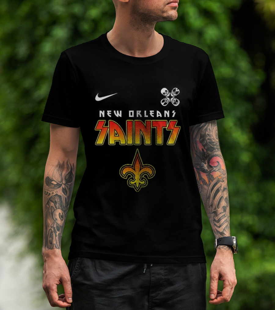 New Orleans Saints Rock And Roll Abbey Road T-Shirt