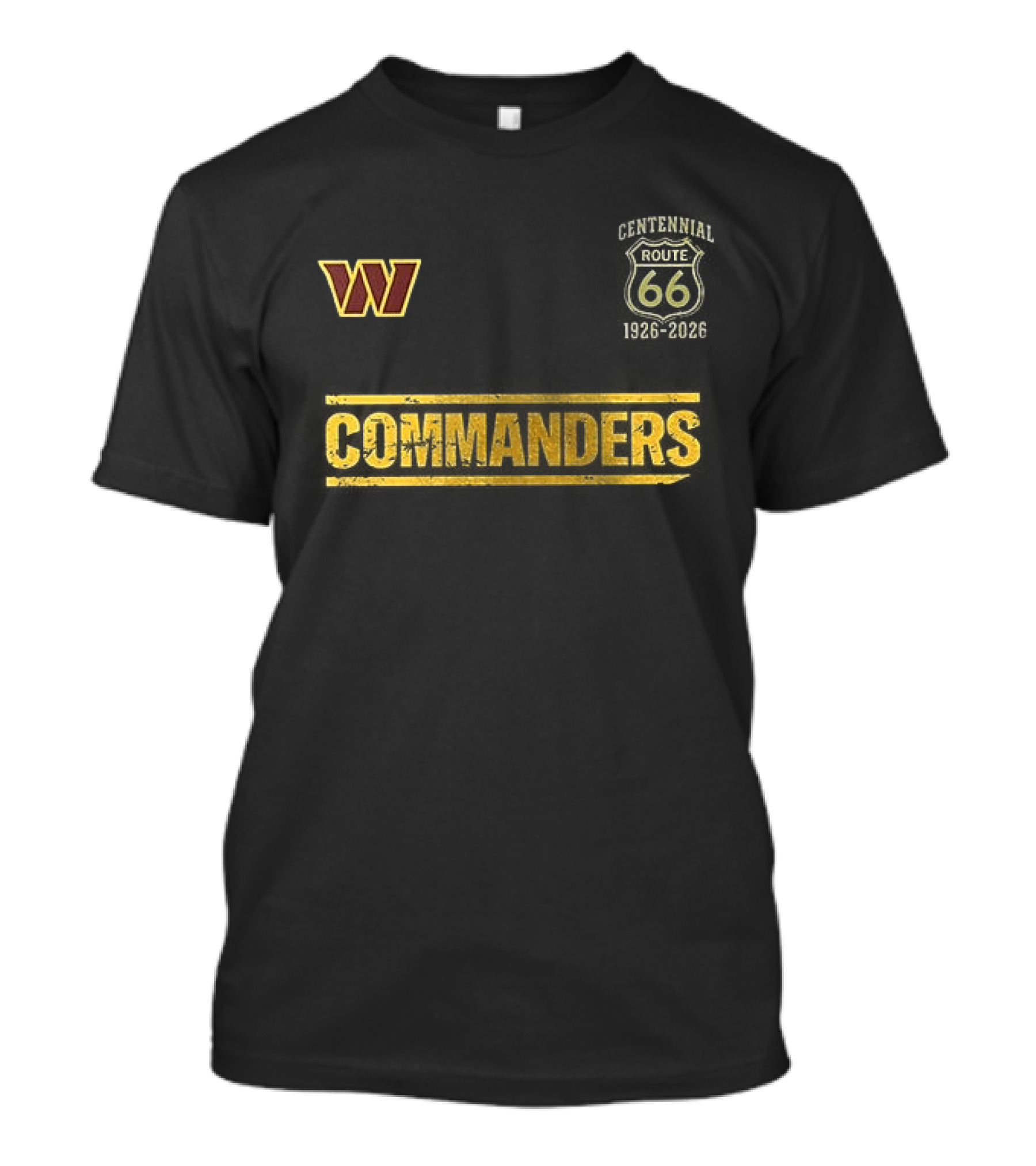 Washington Commanders Route 66 Centennial 100th Anniversary T-Shirt
