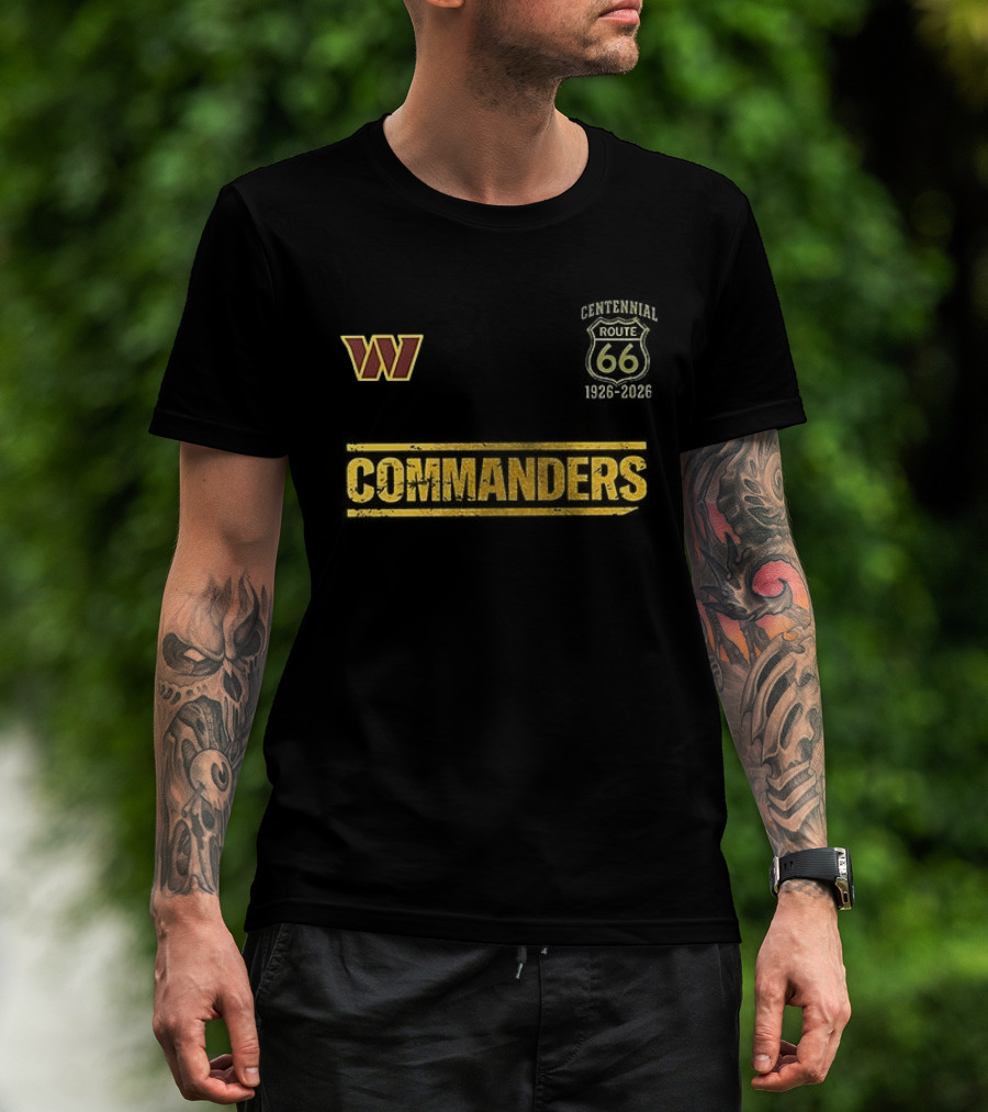 Washington Commanders Route 66 Centennial 100th Anniversary T-Shirt