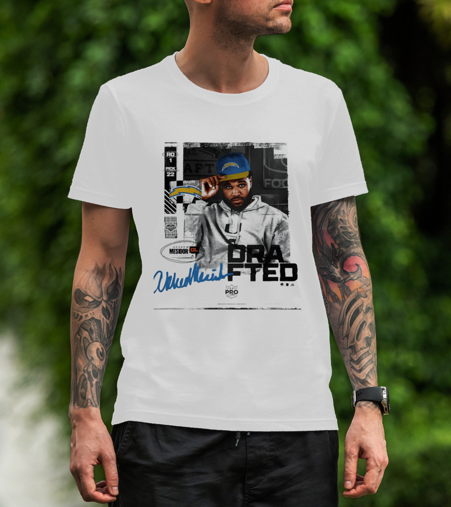 RD 1 Pick 22 Akheem Mesidor Los Angeles Chargers Draft 2026 T-Shirt