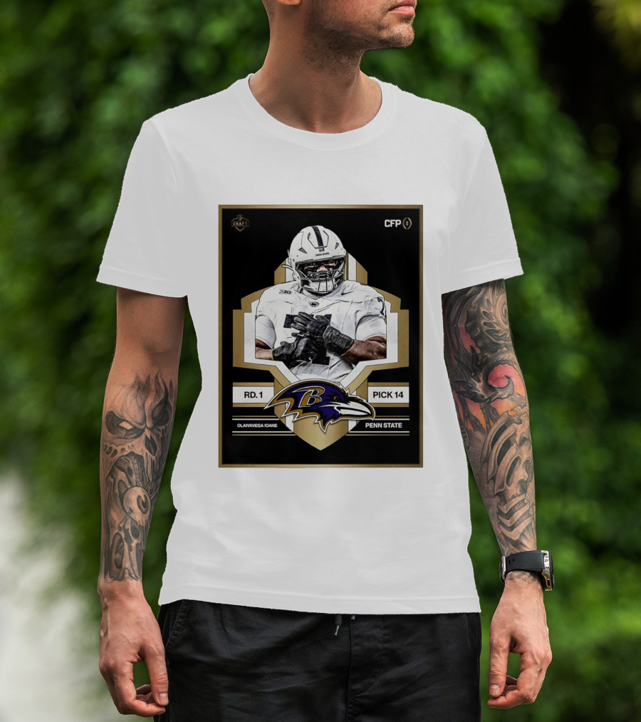 Baltimore Ravens Round 1 Pick 14 Penn State Olaivavega Ioane Draft 2026 T-Shirt