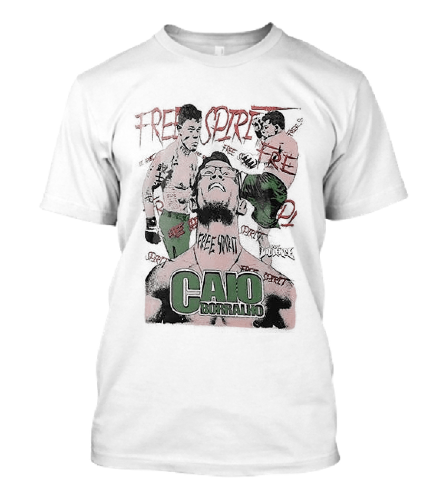 Caio Borralho Free Spirit MMA Fighter Full Violence T-Shirt