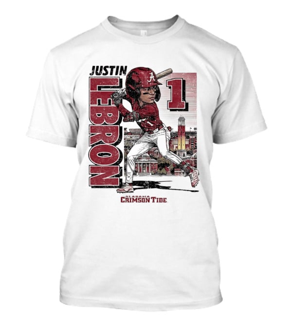 Justin Lebron Alabama Crimson Tide Swing Caricature 1 T-Shirt