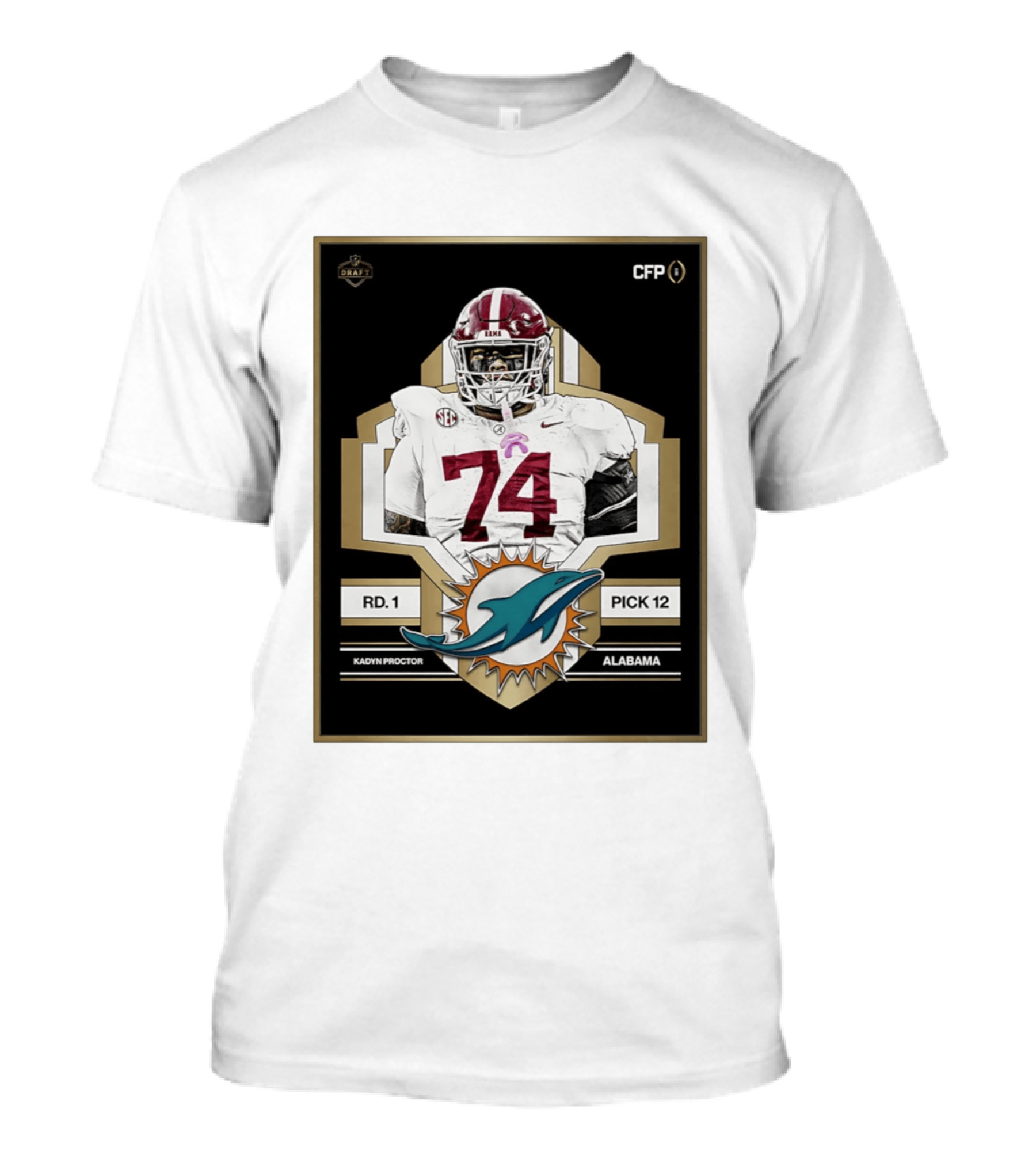 Kadyn Proctor Alabama Crimson Tide Pick 12 Draft 2026 T-Shirt