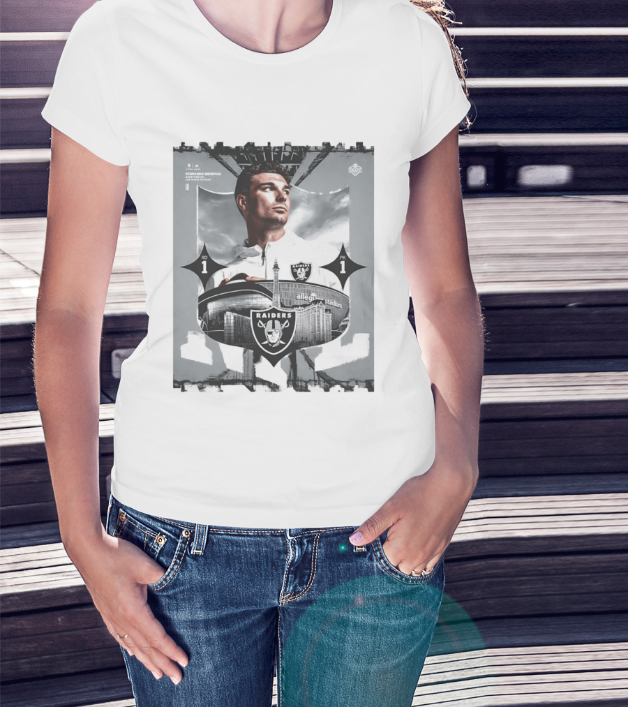 Las Vegas Raiders Quarterback Fernando Mendoza Allegiant Stadium 2026 T-Shirt