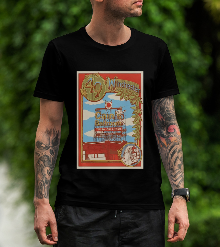 49 Winchester Cain's Ballroom Tulsa Oklahoma March 13 2026 T-Shirt