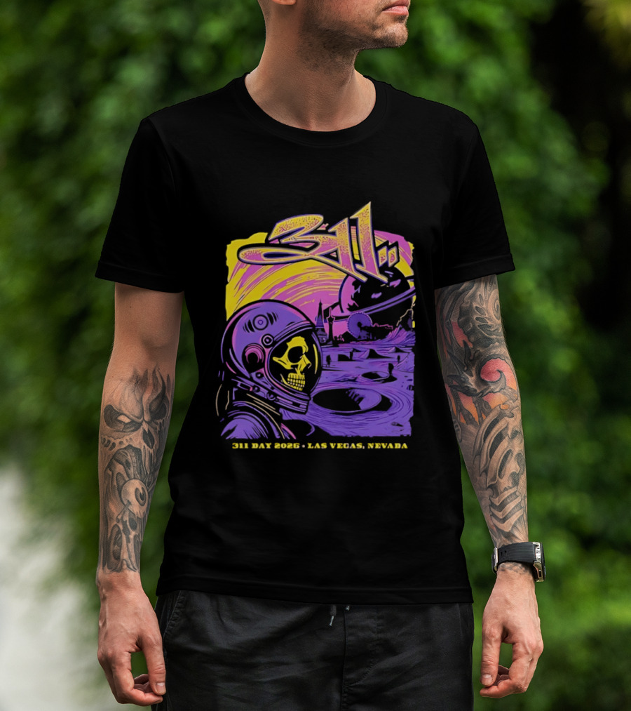 311 Astronaut Skull Event Las Vegas Nevada 2026 T-Shirt