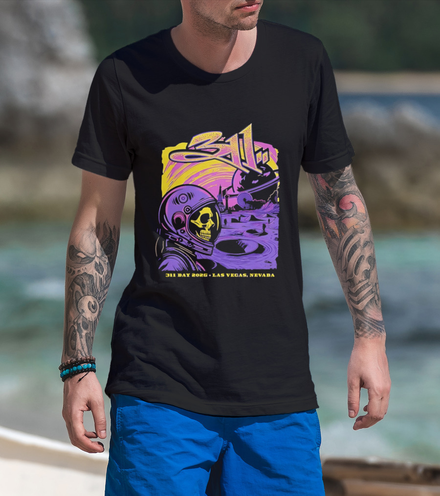 311 Astronaut Skull Event Las Vegas Nevada 2026 T-Shirt