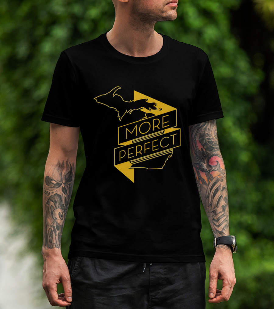 Perfect Michigan Map Icon Design With More Perfect T-Shirt