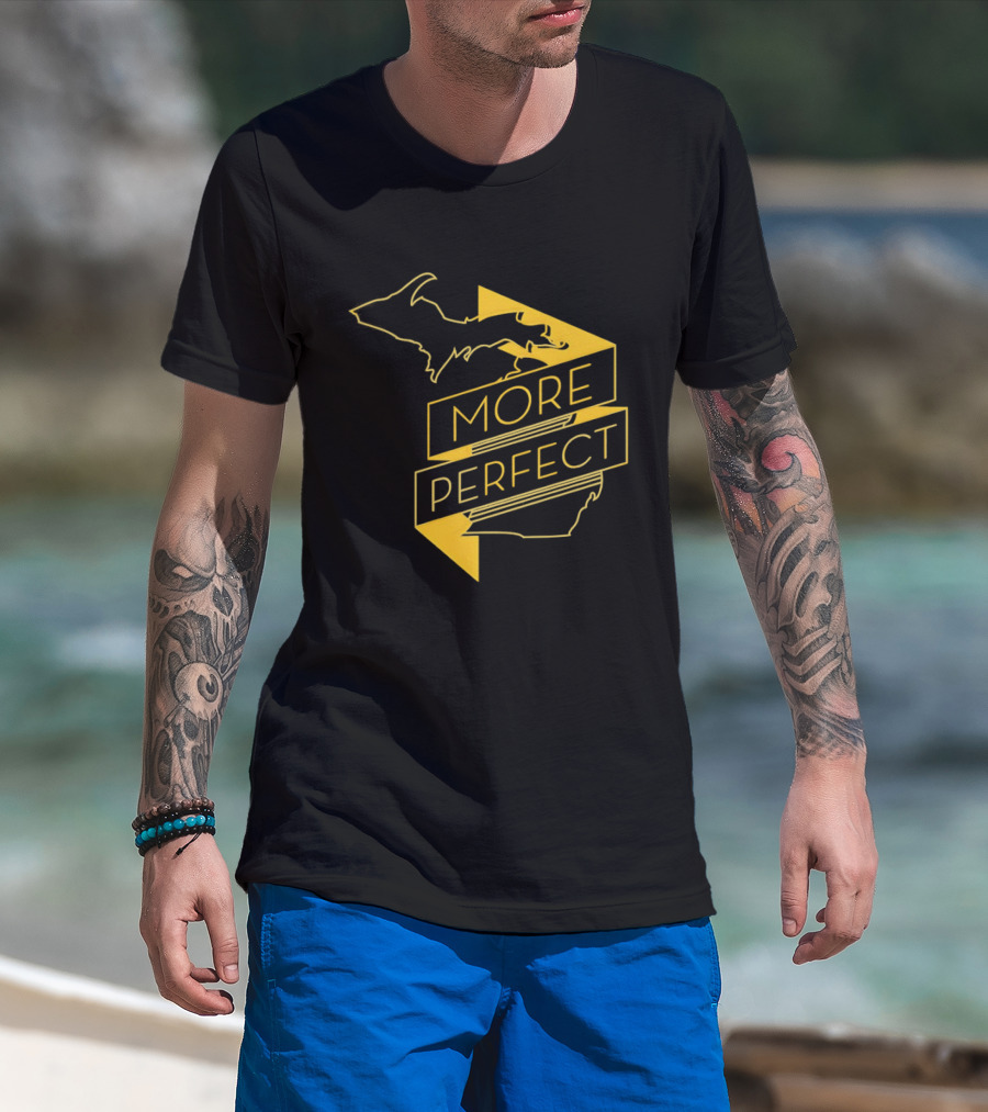 Perfect Michigan Map Icon Design With More Perfect T-Shirt