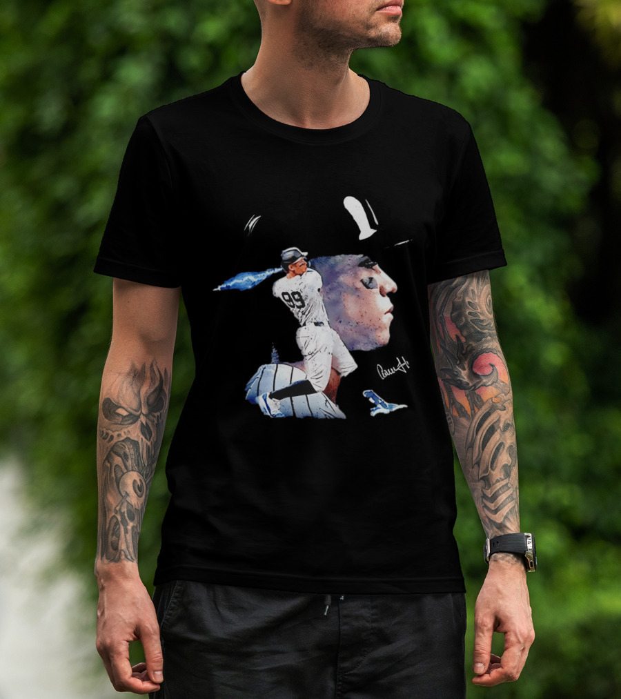 Aaron Judge New York Yankees Baseball Comic Art Jersey Number 99 T-Shirt