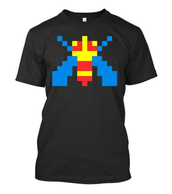 Galaga Alien Sprite Pixelated Retro Video Game T-Shirt