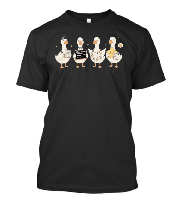 Back To School Goose Just A Teacher Goose Silly Goose Social Worker ABCs Of Behavior T-Shirt
