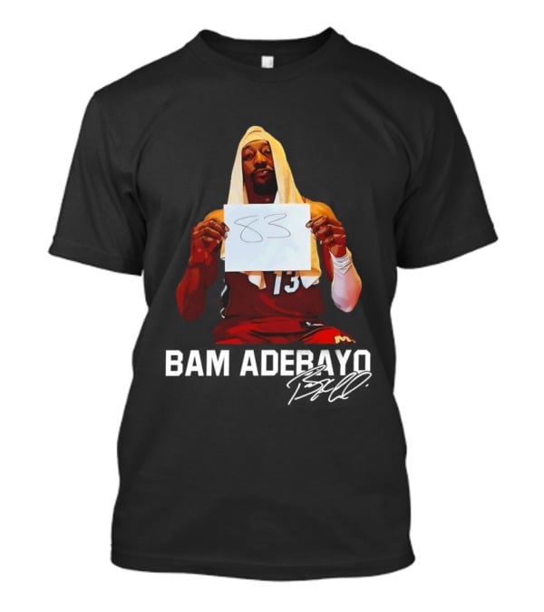Bam Adebayo 13 Miami Basketball Legend 83 Milestone T-Shirt