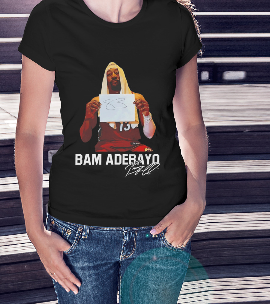 Bam Adebayo 13 Miami Basketball Legend 83 Milestone T-Shirt