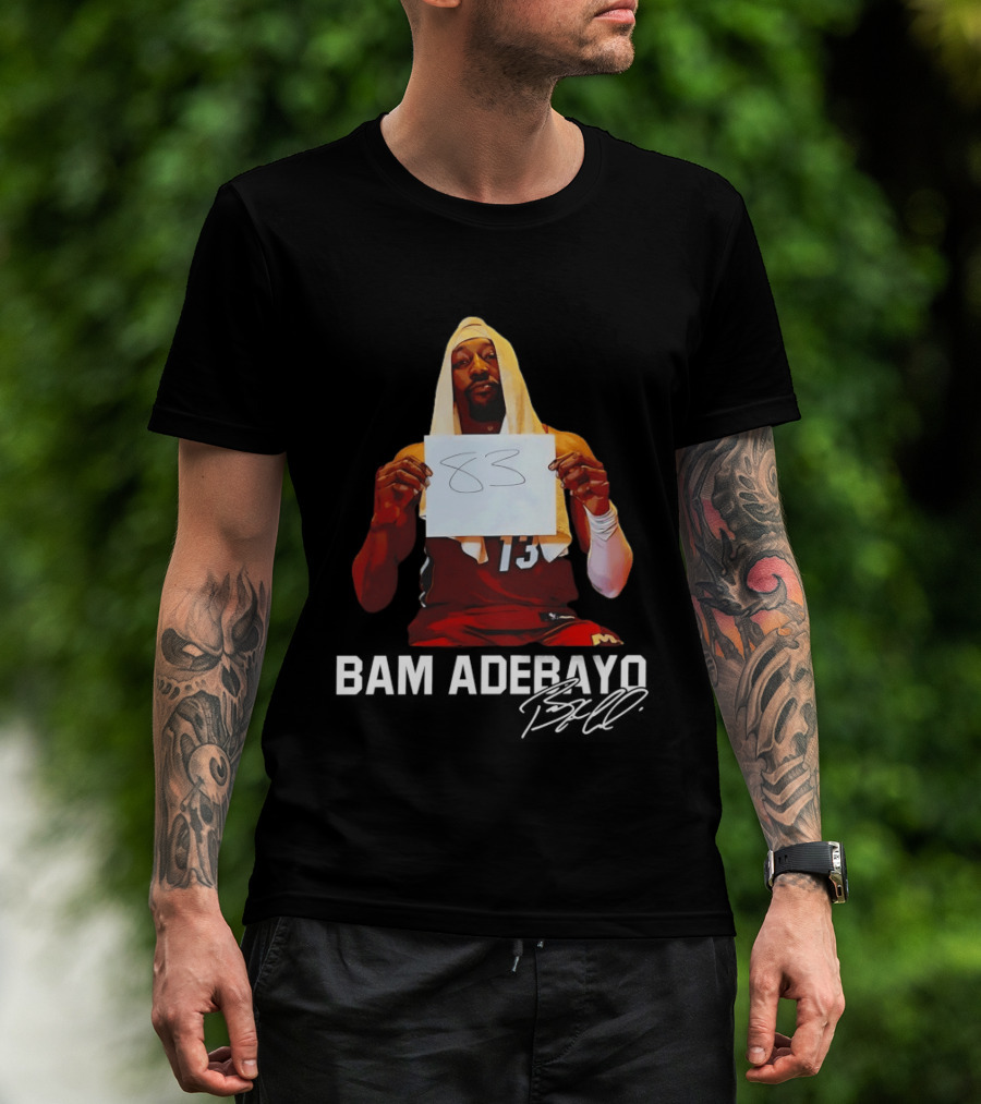 Bam Adebayo 13 Miami Basketball Legend 83 Milestone T-Shirt