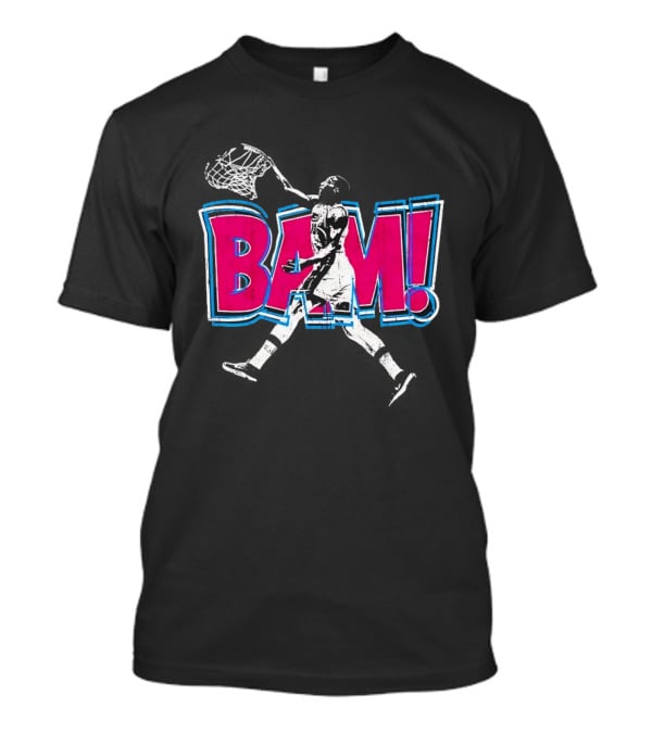 Bam Miami Heat Basketball Player Action Comic T-Shirt