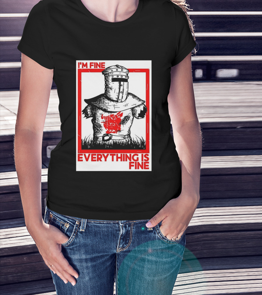 I'm Fine Everything Is Fine Black Knight Monty Python And The Holy Grail T-Shirt