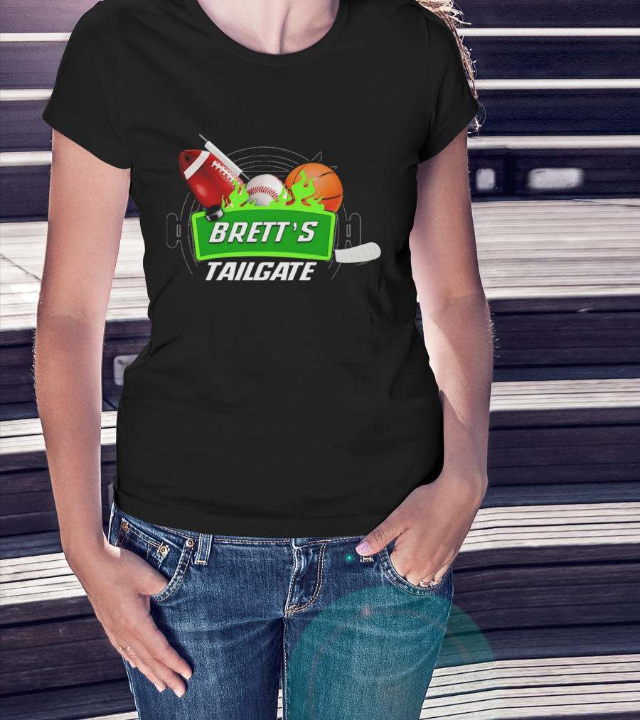 Brett's Tailgate Football Baseball Basketball Hockey Sports T-Shirt