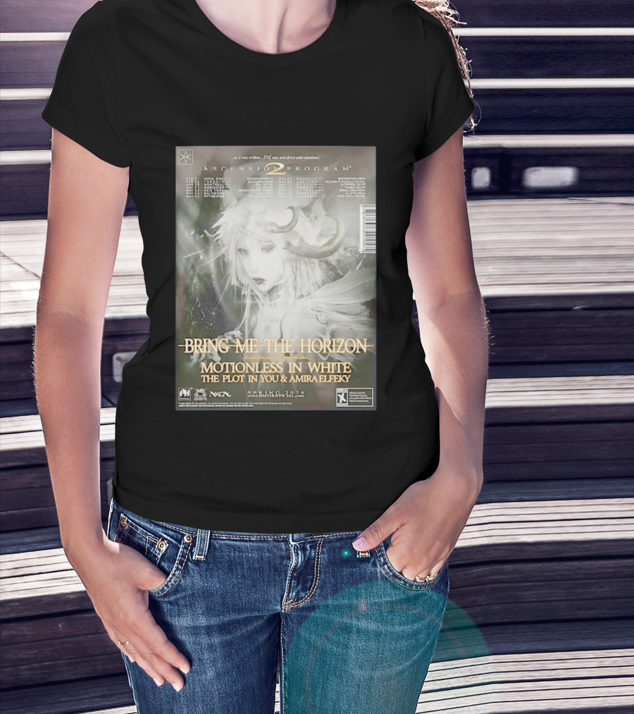Bring Me The Horizon Ascension Program 2026 North America Tour Motionless In White The Plot In You Amira Elfeky Spring Dates T-Shirt