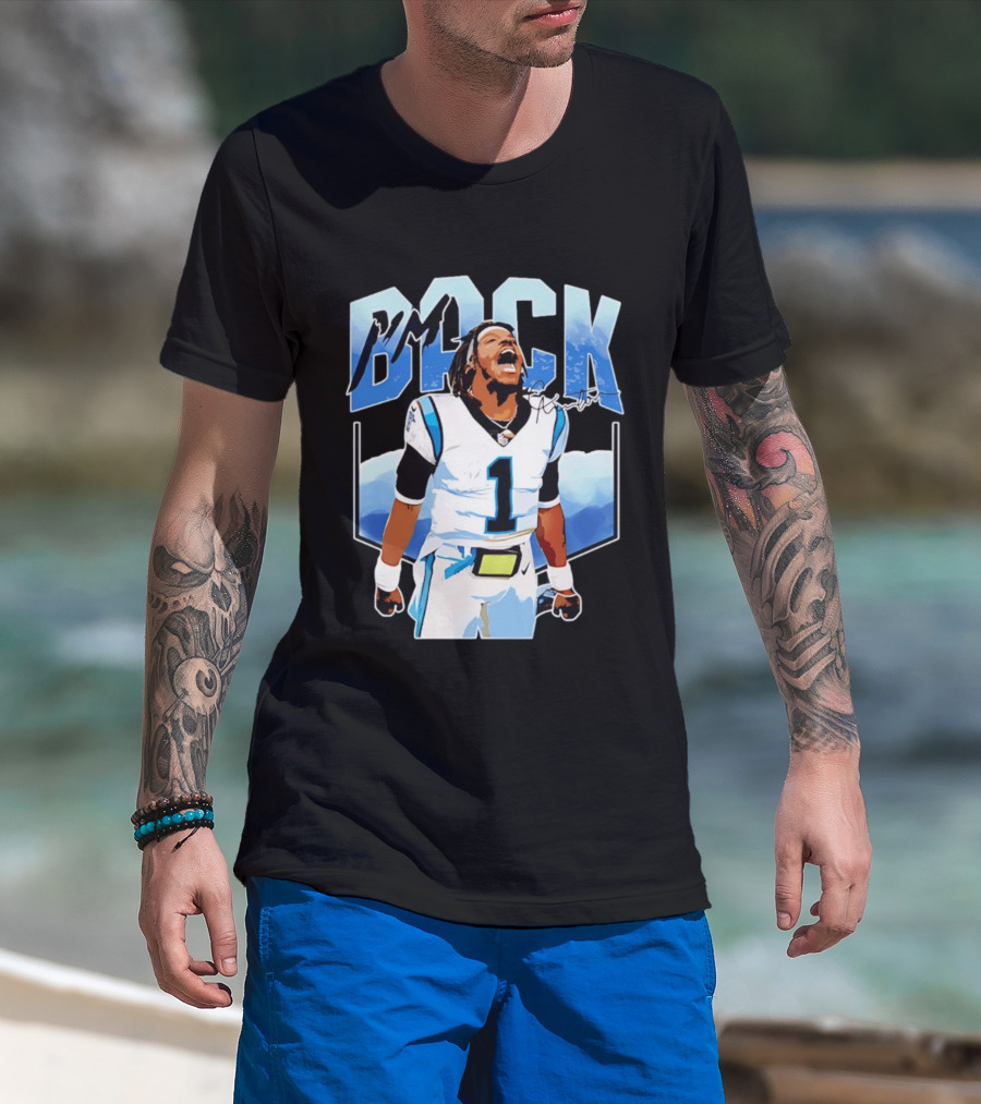 Carolina Panthers Cam Newton I'm Back Celebration Football T-Shirt