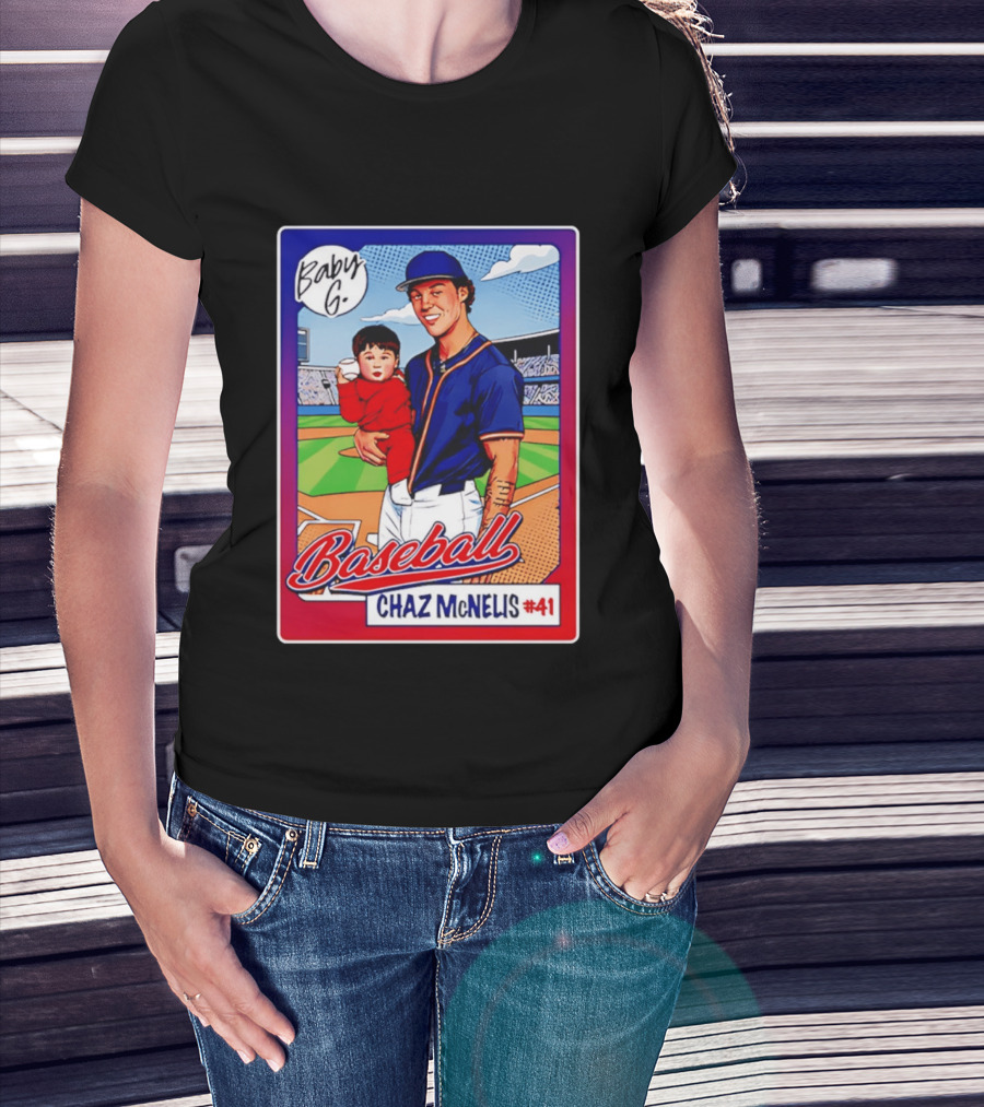 Baby G Chaz McNelis #41 Arizona Baseball NCAA Caricature T-Shirt