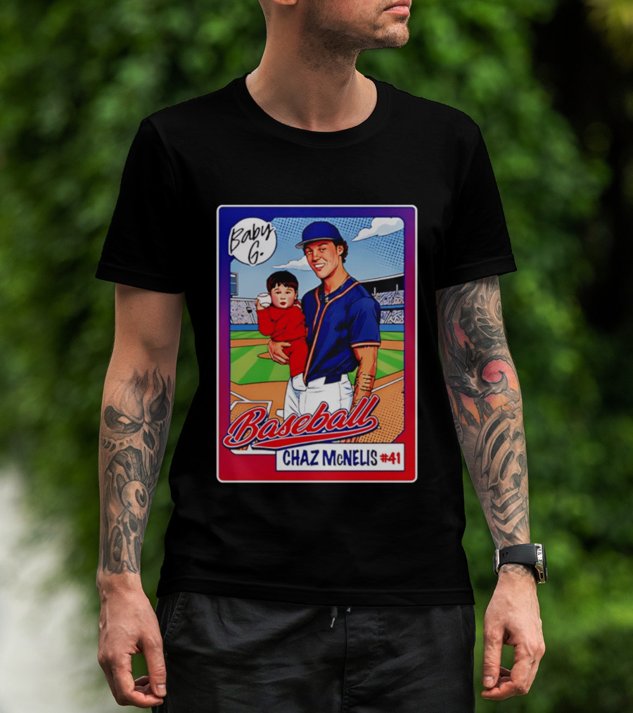 Baby G Chaz McNelis #41 Arizona Baseball NCAA Caricature T-Shirt