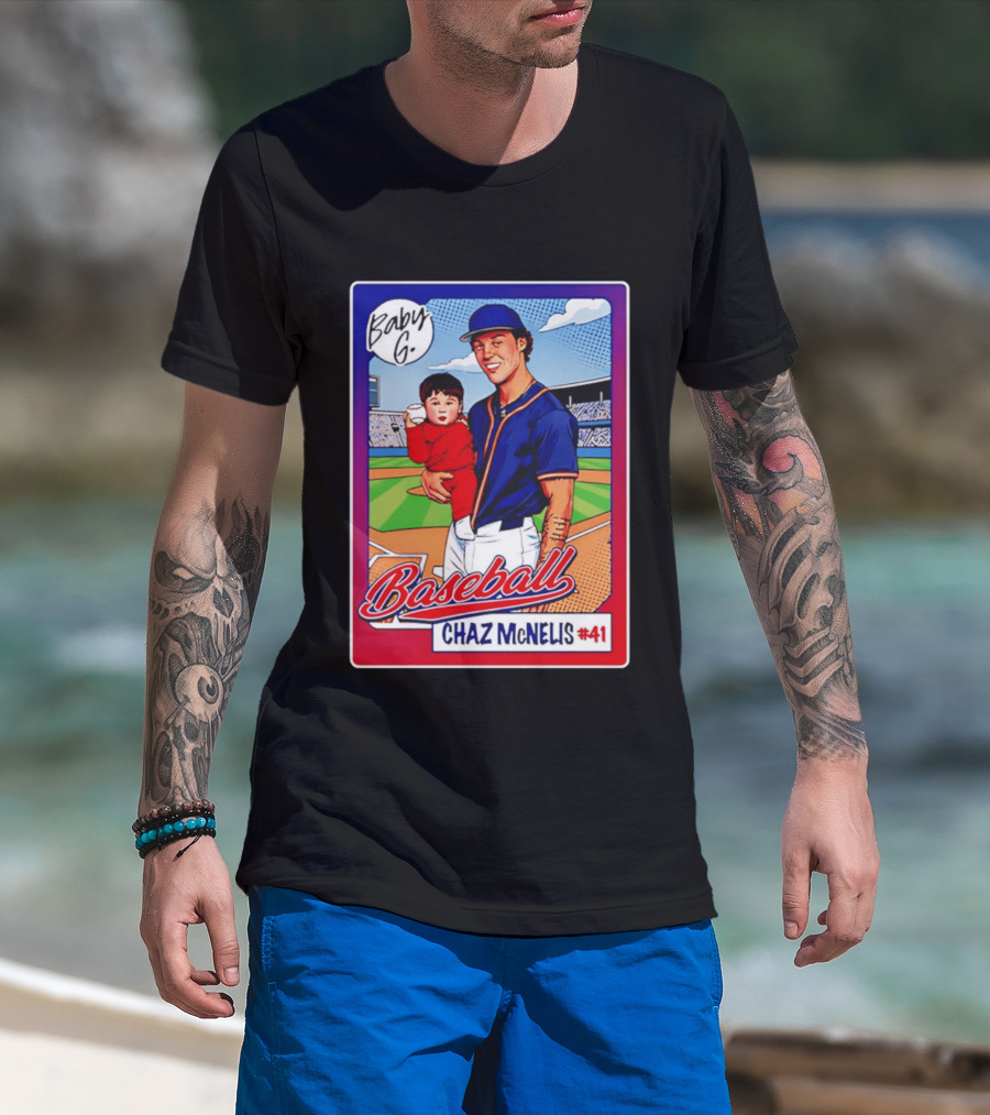 Baby G Chaz McNelis #41 Arizona Baseball NCAA Caricature T-Shirt