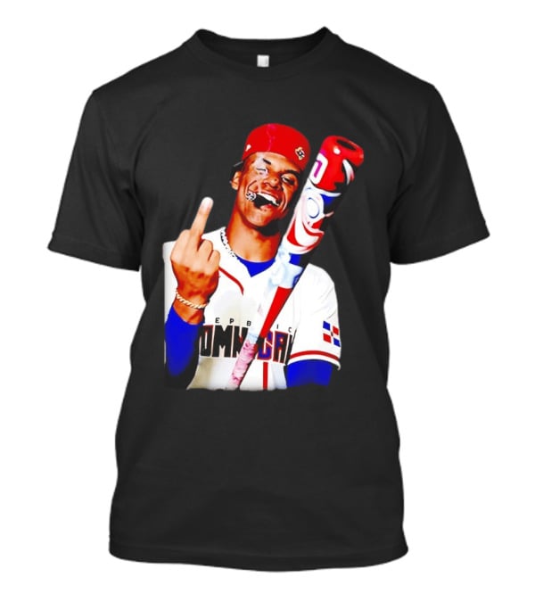 Juan Soto Dominican Republic Baseball Smoking Gesture Middle Finger T-Shirt