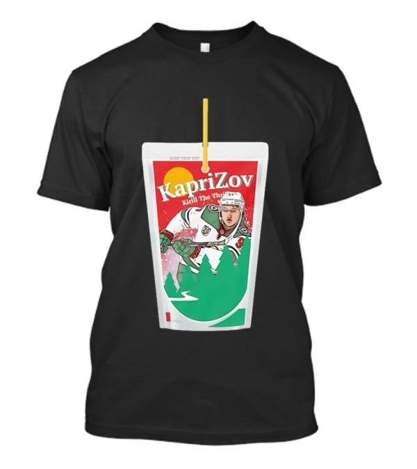 Kaprizov Kirill The Thrill Minnesota Wild Juice Box Hockey T-Shirt