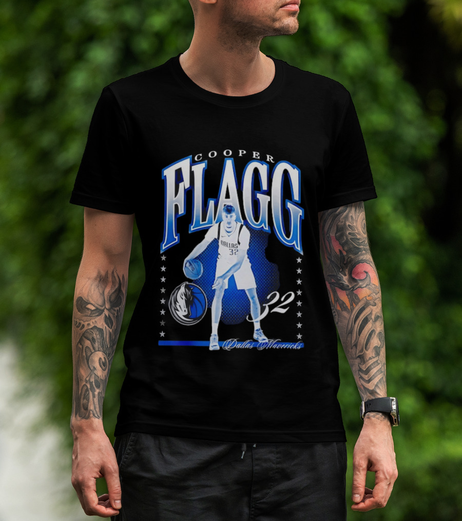 Cooper Flagg Dallas Mavericks 32 Basketball Player Hype T-Shirt