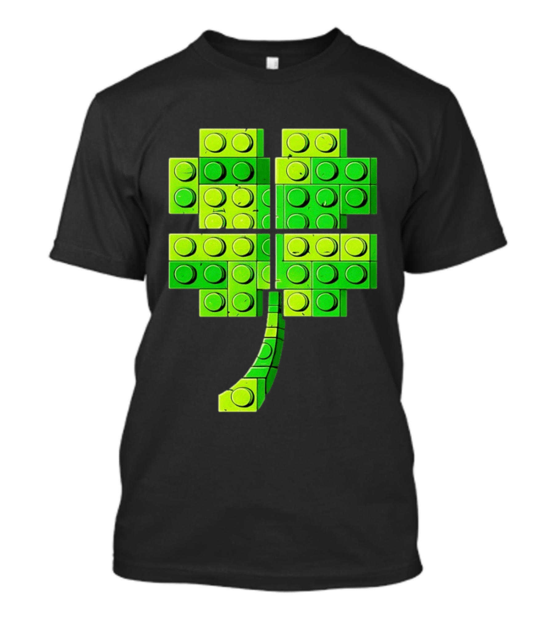 Shamrock Building Blocks Clover St Patrick's Day T-Shirt