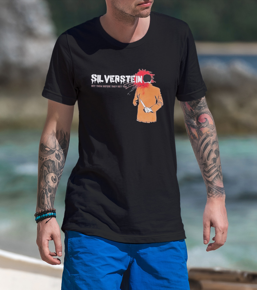 Silverstein Get Them Before They Get You Knife And Bloodstain T-Shirt