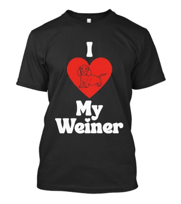 I Heart My Weiner Dachshund Love T-Shirt