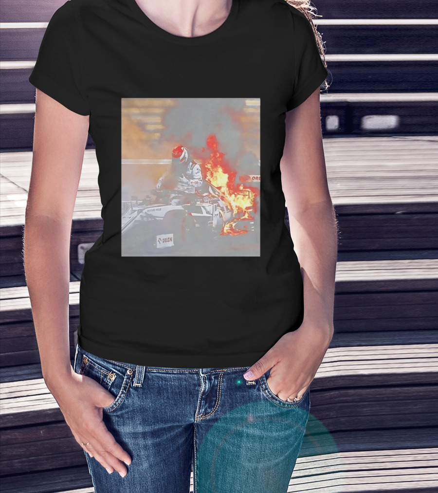 Kimi Raikkonen F1 Fire Escape Orlen Racing Moment T-Shirt
