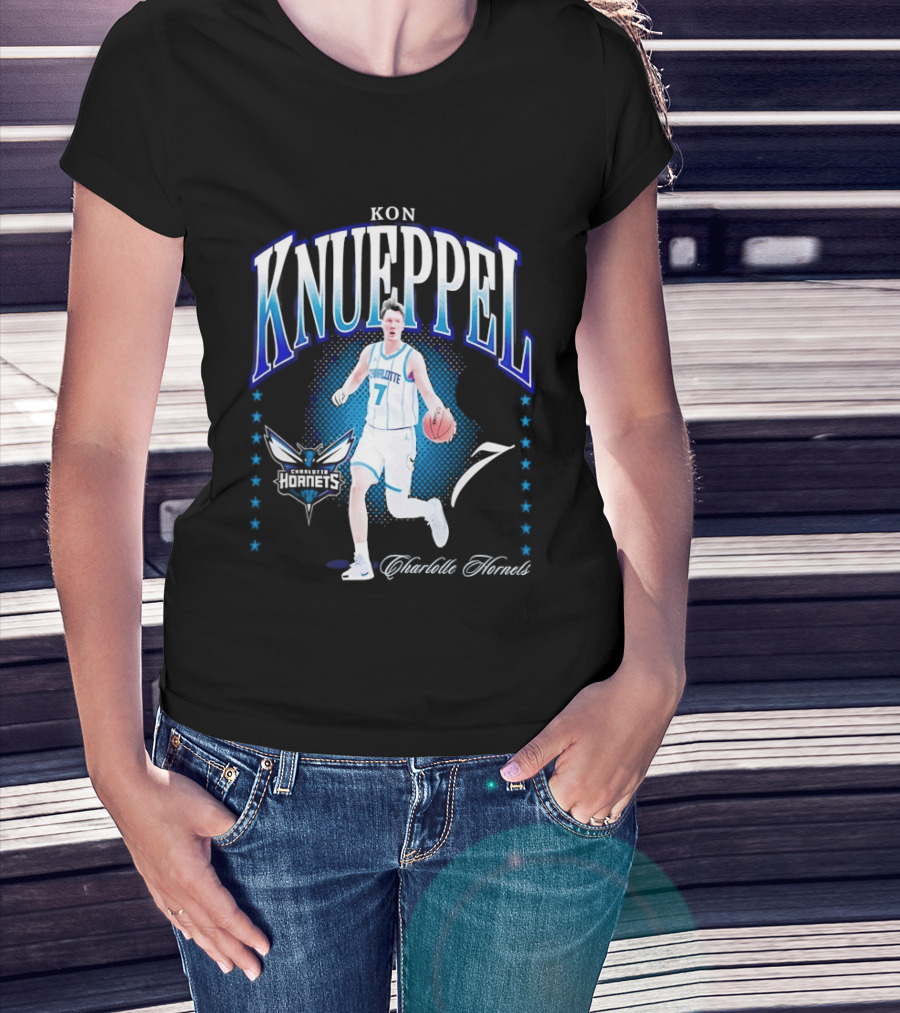 Kon Knueppel Charlotte Hornets 7 Basketball Player T-Shirt