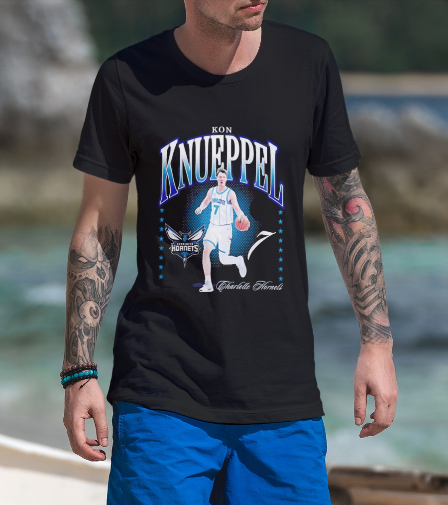 Kon Knueppel Charlotte Hornets 7 Basketball Player T-Shirt
