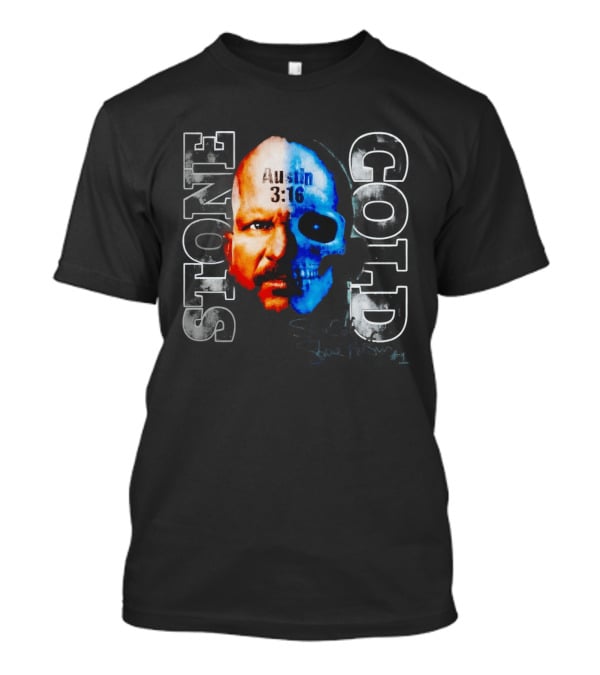 Stone Cold Steve Austin 3:16 Two Face Skull Snow Wash T-Shirt