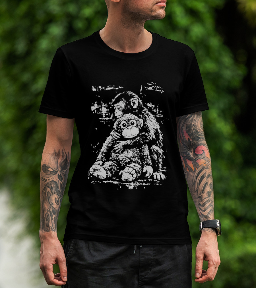 Team Punch Monkey Holding Plush Toy Monkey T-Shirt
