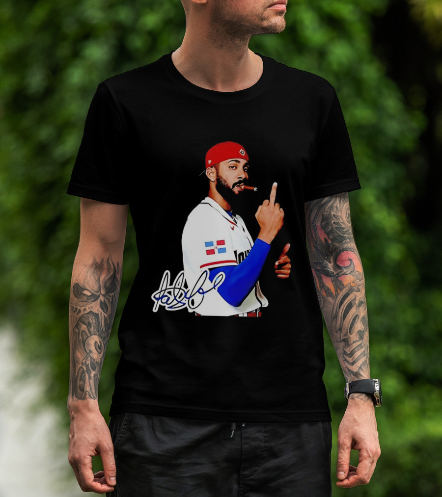 Fernando Tatis Jr San Diego Padres Smoking Middle Finger Dominican Jersey T-Shirt