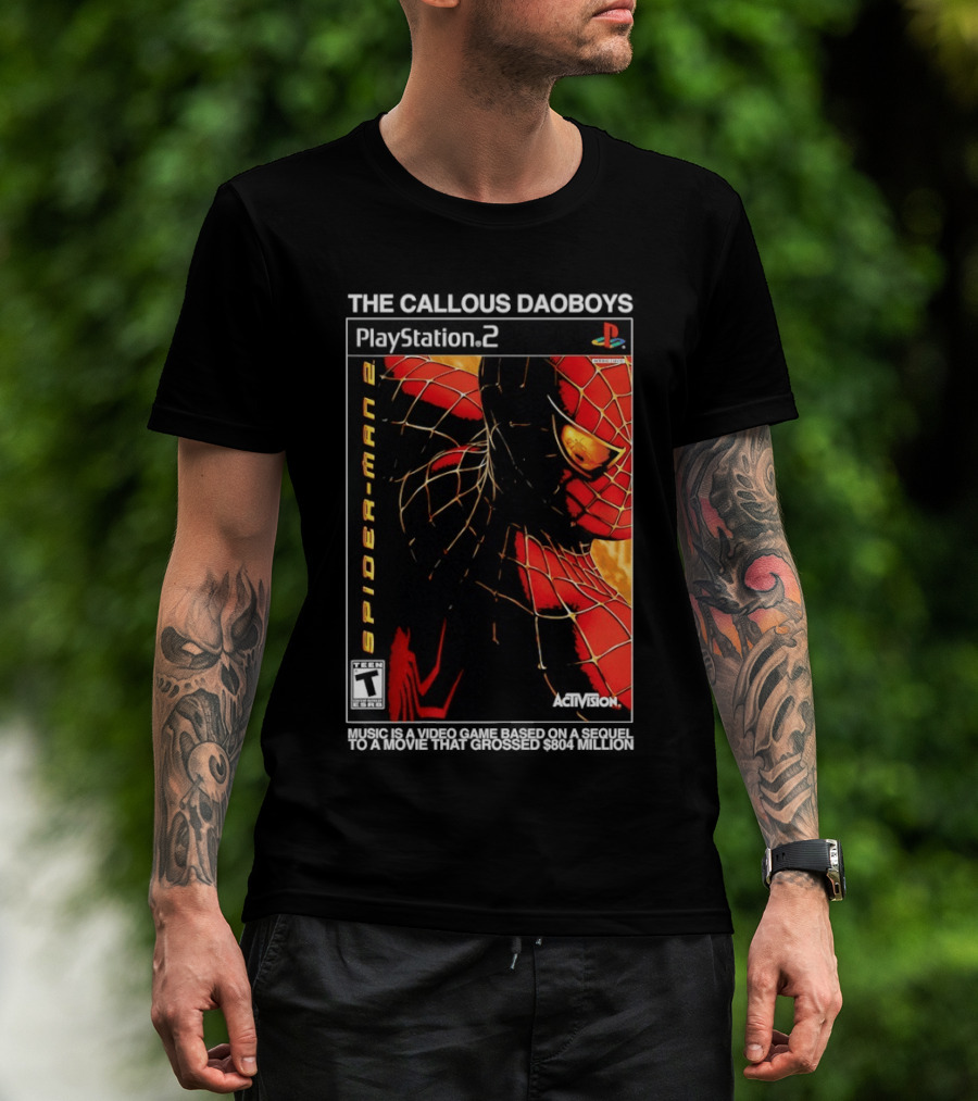The Callous Daoboys PlayStation Spider Man 2 Activision Video Game Sequel T-Shirt