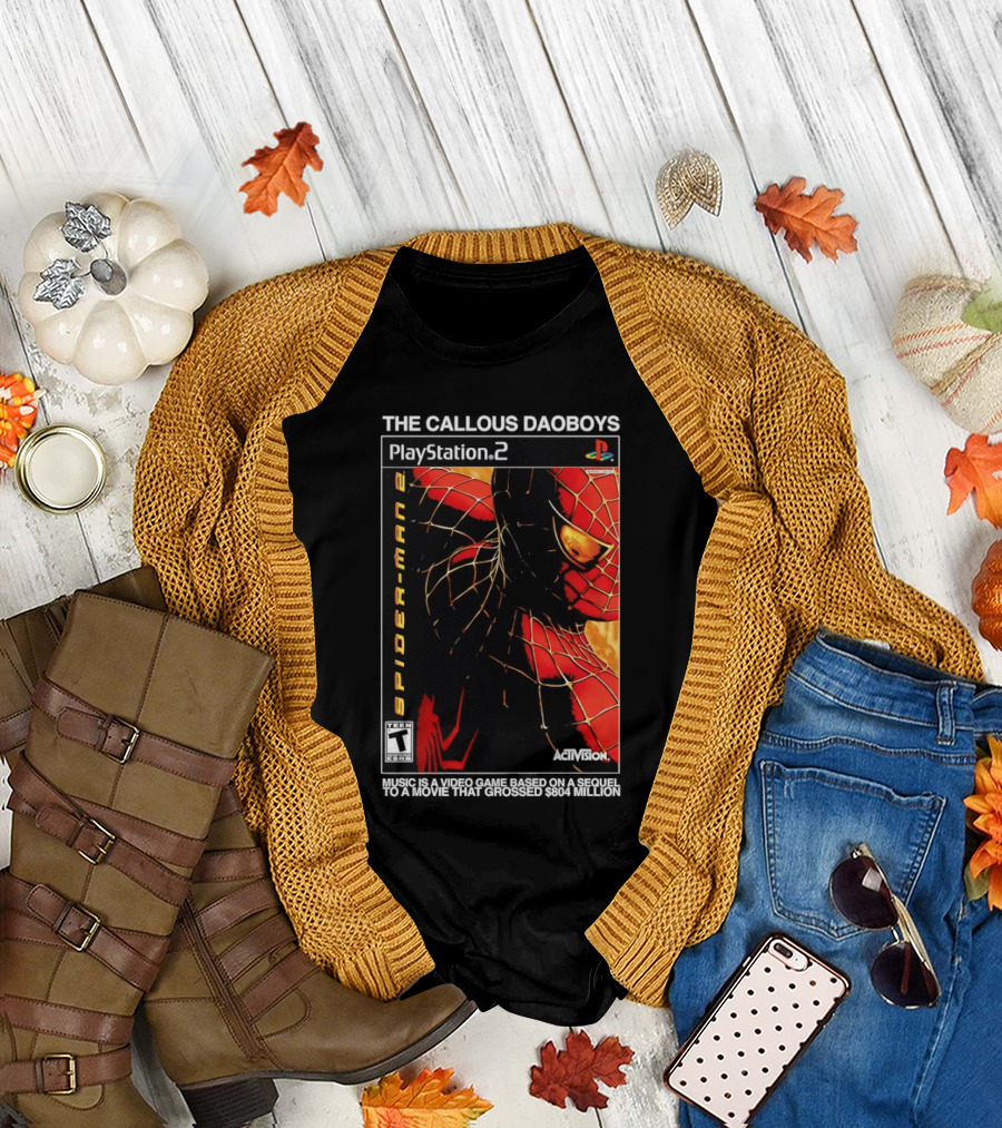 The Callous Daoboys PlayStation Spider Man 2 Activision Video Game Sequel T-Shirt