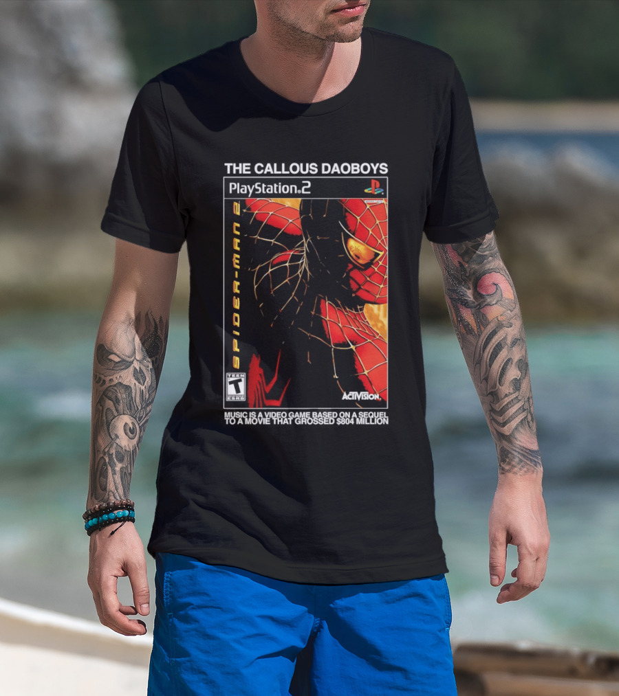 The Callous Daoboys PlayStation Spider Man 2 Activision Video Game Sequel T-Shirt