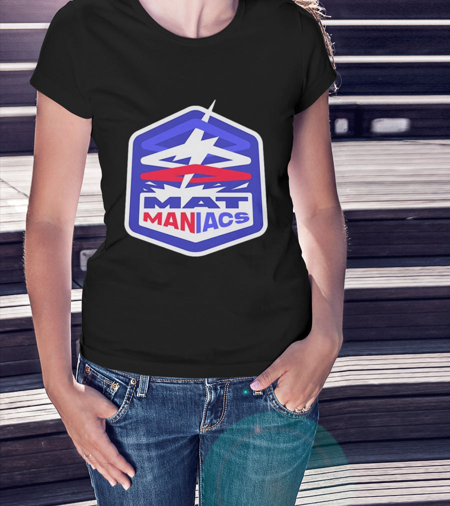 Mat Maniacs Wrestling Team Hexagon T-Shirt