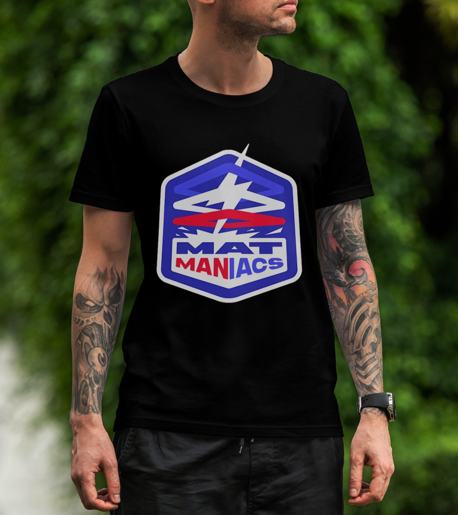 Mat Maniacs Wrestling Team Hexagon T-Shirt