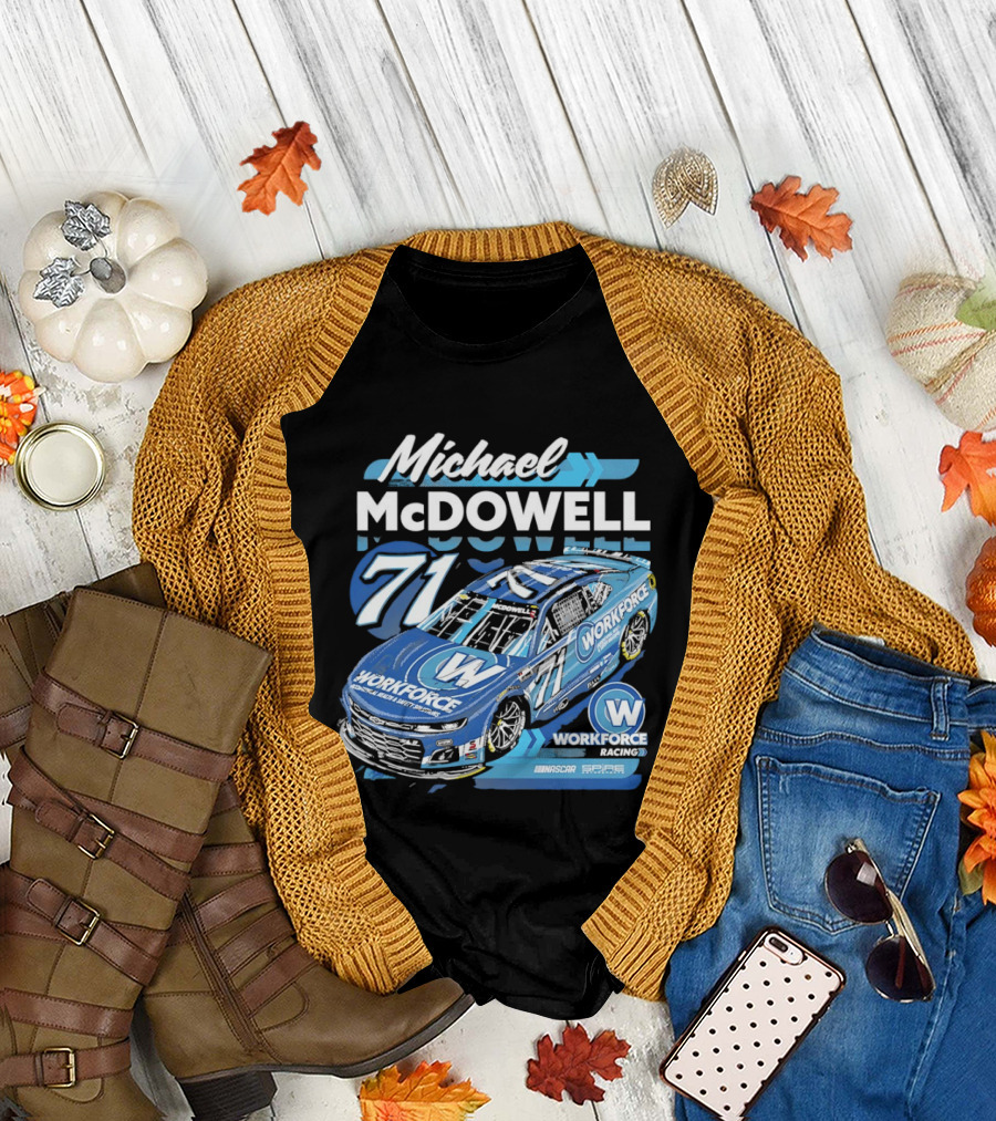 Michael McDowell 71 Workforce NASCAR Spire Motorsports Chevrolet Camaro ZL1 T-Shirt
