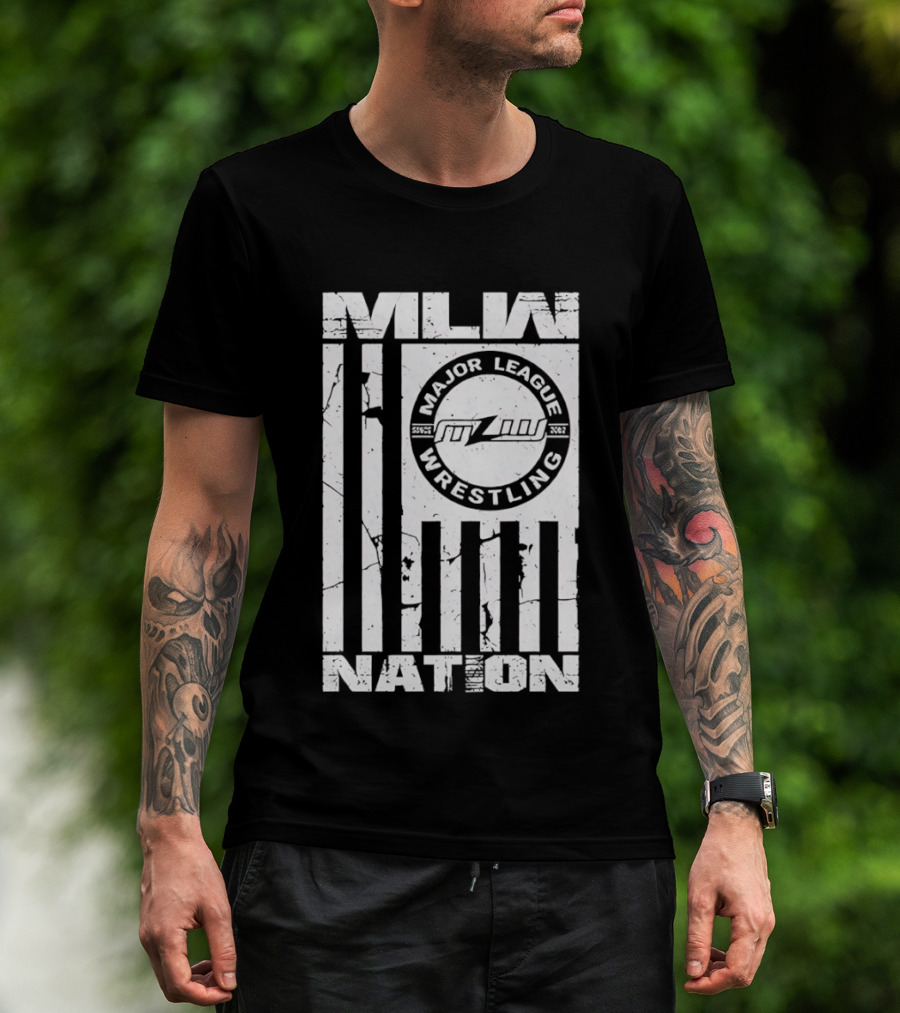 MLW Major League Wrestling Nation American Flag T-Shirt
